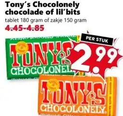 Coop Tony's Chocolonely chocolade of lil'bits aanbieding