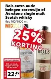 Coop Bols extra oude belegen corenwijn of Aerstone single malt Scotch whisky aanbieding