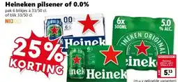 Coop Heineken pilsener of 0.0% aanbieding