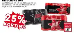 Coop First Choice cola aanbieding