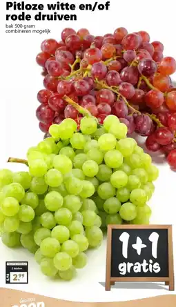 Coop Pitloze witte en/of rode druiven aanbieding