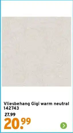 GAMMA Vliesbehang Gigi warm neutral 142743 aanbieding