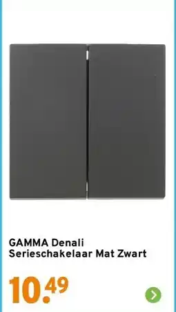 GAMMA GAMMA Denali Serieschakelaar Mat Zwart aanbieding