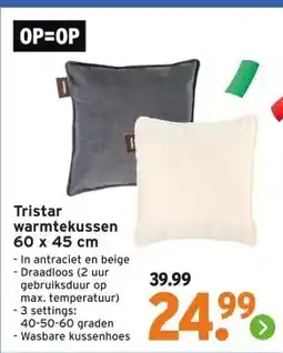 GAMMA Tristar warmtekussen 60 x 45 cm aanbieding