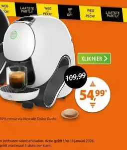 Expert Krups Dolce Gusto Neo Caffè YY5677 Wit aanbieding