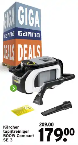 GAMMA Kärcher tapijtreiniger 500W Compact SE 3 aanbieding