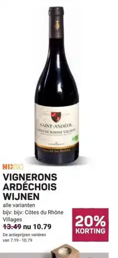 Ekoplaza VIGNERONS ARDÉCHOIS WIJNEN aanbieding