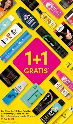DA Poly Palette, Schwarzkopf, Syoss en Taft aanbieding