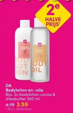 DA DA Bodylotion en -olie aanbieding