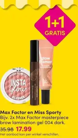 DA Max Factor en Miss Sporty aanbieding