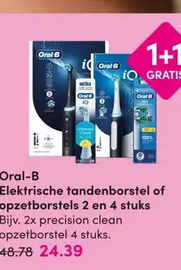 DA Oral-B Elektrische tandenborstel of opzetborstels 2 en 4 stuks aanbieding