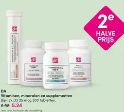 DA DA Vitaminen, mineralen en supplementen aanbieding