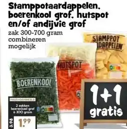 Boon`s Markt Stamppotaardappelen, boerenkool grof. hutspot en/of andijvie grof aanbieding