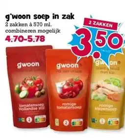 Boon`s Markt g'woon soep in zak aanbieding