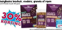 Boon`s Markt TastyBasics beschuit, crackers, granola of repen aanbieding