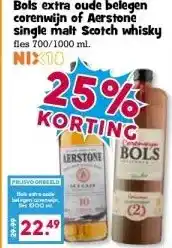 Boon`s Markt Bols extra oude belegen corenwijn of Aerstone single malt Scotch whisky aanbieding
