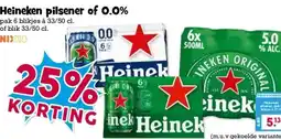 Boon`s Markt Heineken pilsener of 0.0% aanbieding