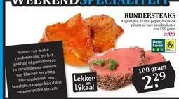 Boon`s Markt RUNDERSTEAKS aanbieding