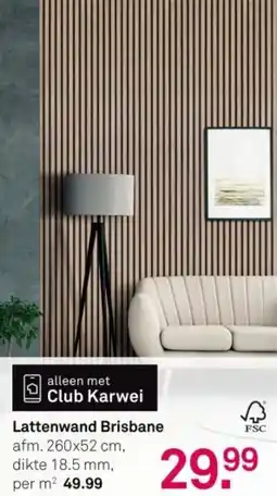 Karwei Lattenwand Brisbane aanbieding