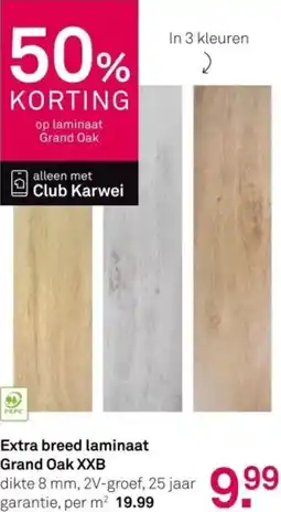 Karwei Extra breed laminaat Grand Oak XXB aanbieding