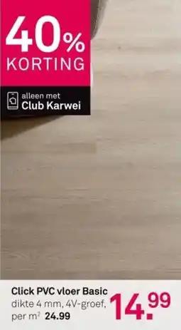 Karwei Click PVC vloer Basic aanbieding