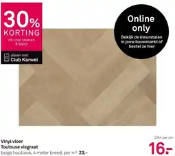 Karwei Vinyl vloer Toulouse visgraat aanbieding