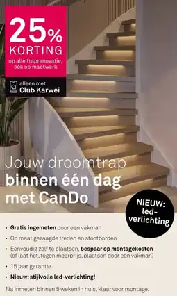Karwei Op alle traprenovatie aanbieding