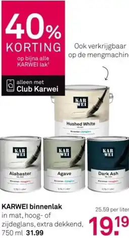 Karwei Karwei binnenlak aanbieding
