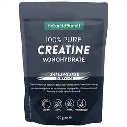 Holland & Barrett Holland & Barrett 100% Puur Creatine Monohydraat Reisverpakking - 100g aanbieding