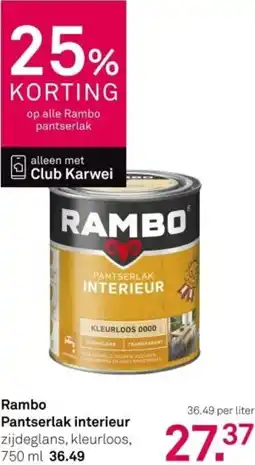 Karwei Rambo Pantserlak interieur aanbieding