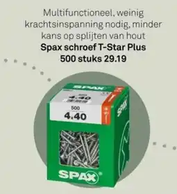 Karwei Spax schroef T-Star Plus aanbieding