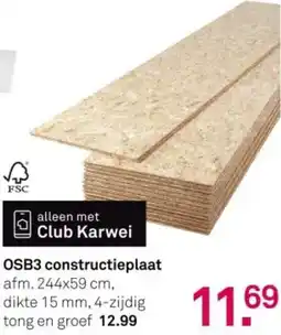 Karwei OSB3 constructieplaat aanbieding