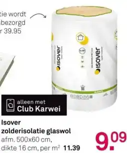 Karwei Isover zolderisolatie glaswol aanbieding