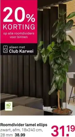 Karwei Roomdivider lamel ellips aanbieding
