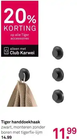 Karwei Tiger handdoekhaak aanbieding