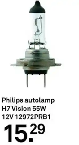 Karwei Philips autolamp H7 Vision 55W 12V 12972PRB1 aanbieding