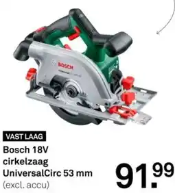 Karwei Bosch 18V cirkelzaag UniversalCirc 53 mm aanbieding