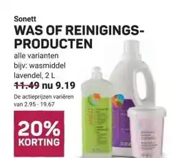 Ekoplaza Sonett WAS OF REINIGINGS- PRODUCTEN aanbieding