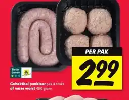 Nettorama Gehaktbal panklaar of verse worst aanbieding