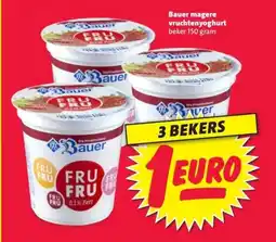 Nettorama Bauer magere vruchtenyoghurt aanbieding