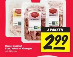Nettorama Slagers kwaliteit ham-, bacon- of kipreepjes aanbieding