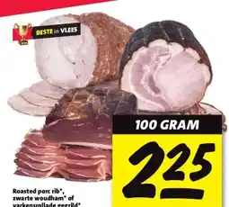 Nettorama Roasted porc rib, zwarte woudham of varkensrollade gegrild aanbieding