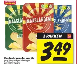 Nettorama Maaslander gesneden kaas 50+ aanbieding