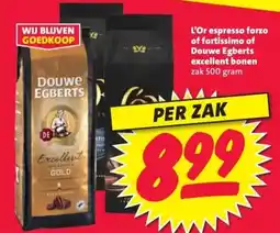 Nettorama L'Or espresso forzo of fortissimo of Douwe Egberts excellent bonen aanbieding