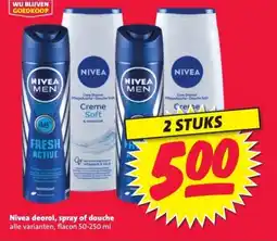 Nettorama Nivea deorol, spray of douche aanbieding