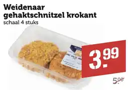 Coop Weidenaar gehaktschnitzel krokant aanbieding