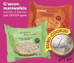 Coop G'woon maiswafels aanbieding