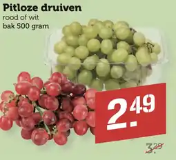 Coop Pitloze druiven aanbieding
