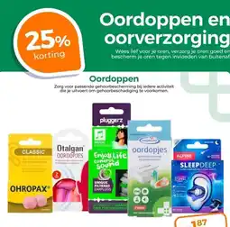 Trekpleister Oordoppen en oorverzorging aanbieding