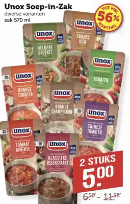 Coop Unox Soep-in-Zak aanbieding